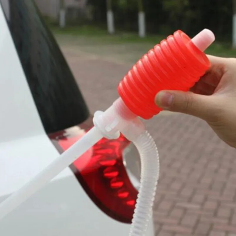 Car Motorcycle Fuel Oil Gasoline Diesel Transfer Sucker Pump Manual Siphon Suction Water Chemical Liquid Pump Car Accessories