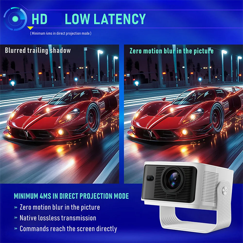 جهاز عرض Velec HY350 Max 900 ANSI 1080P يدعم 8K فك...