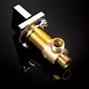 Split 3 Piece Bathtub Faucet Solid Brass Tub Faucet Mixer Waterfall Shower 2 Way Diverter Square Shape 4