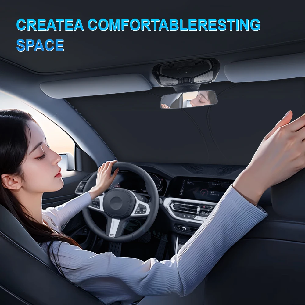 Car Sunshade Front Windshield Block Heat Sun Shade Foldable Sun Visor Protector For Volvo S60 V60 XC40 C40 Recharge
