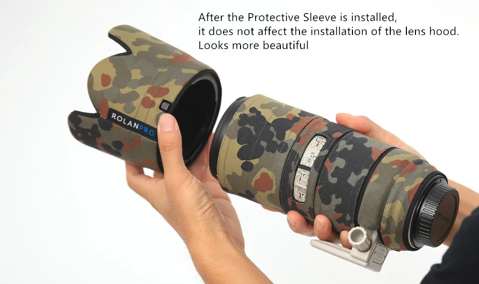 ROLANPRO Kamera Objektiv Mantel Camouflage für Canon EF 70-200mm F2.8 L IST III USM Objektiv er gefunden selbst eine guns kleidung – Detail 10