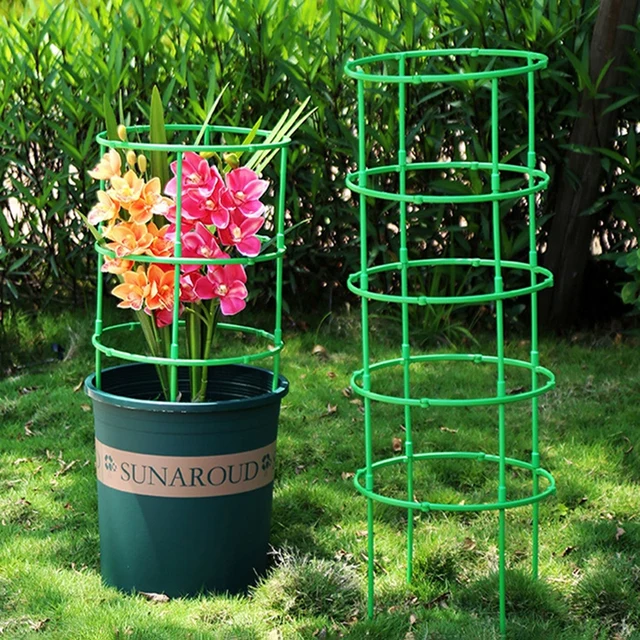 3/6/9/12Sets Plant Support Pile Stand Flowers Plant Arrangement Fixing Rod Plants Stake for Garden Supplies Home Yard Planting 6