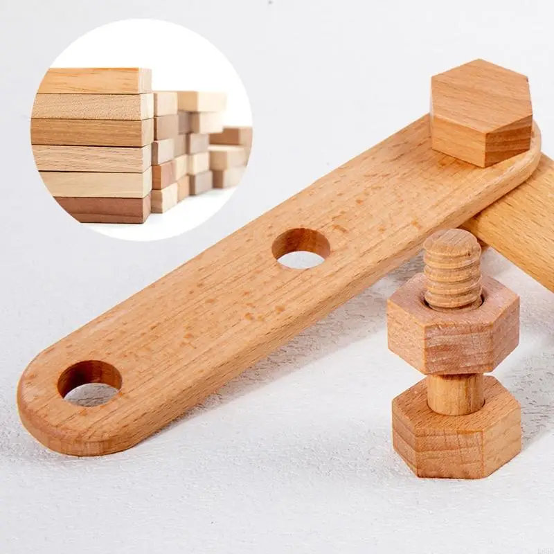 Simulation Cosmetic Bag/Medical Kits Children Pretend for Play Wooden Toy Sensory Playset Toddler Gif E65D