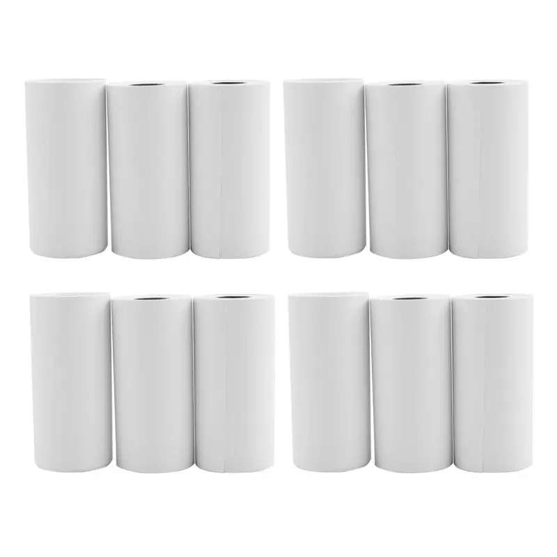 어린이용 카메라 인화지, 12롤 57X30mm 사진 인화용 감열지 롤, 즉석 인화 카메라 리필 용지