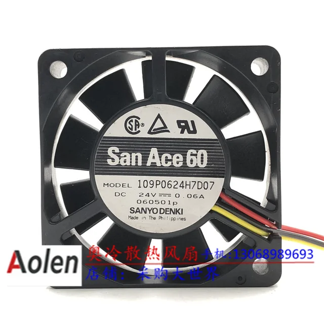 original 109P0624H7D07 24V 0.06A 6cm 6015 3wire speed test Fanuc