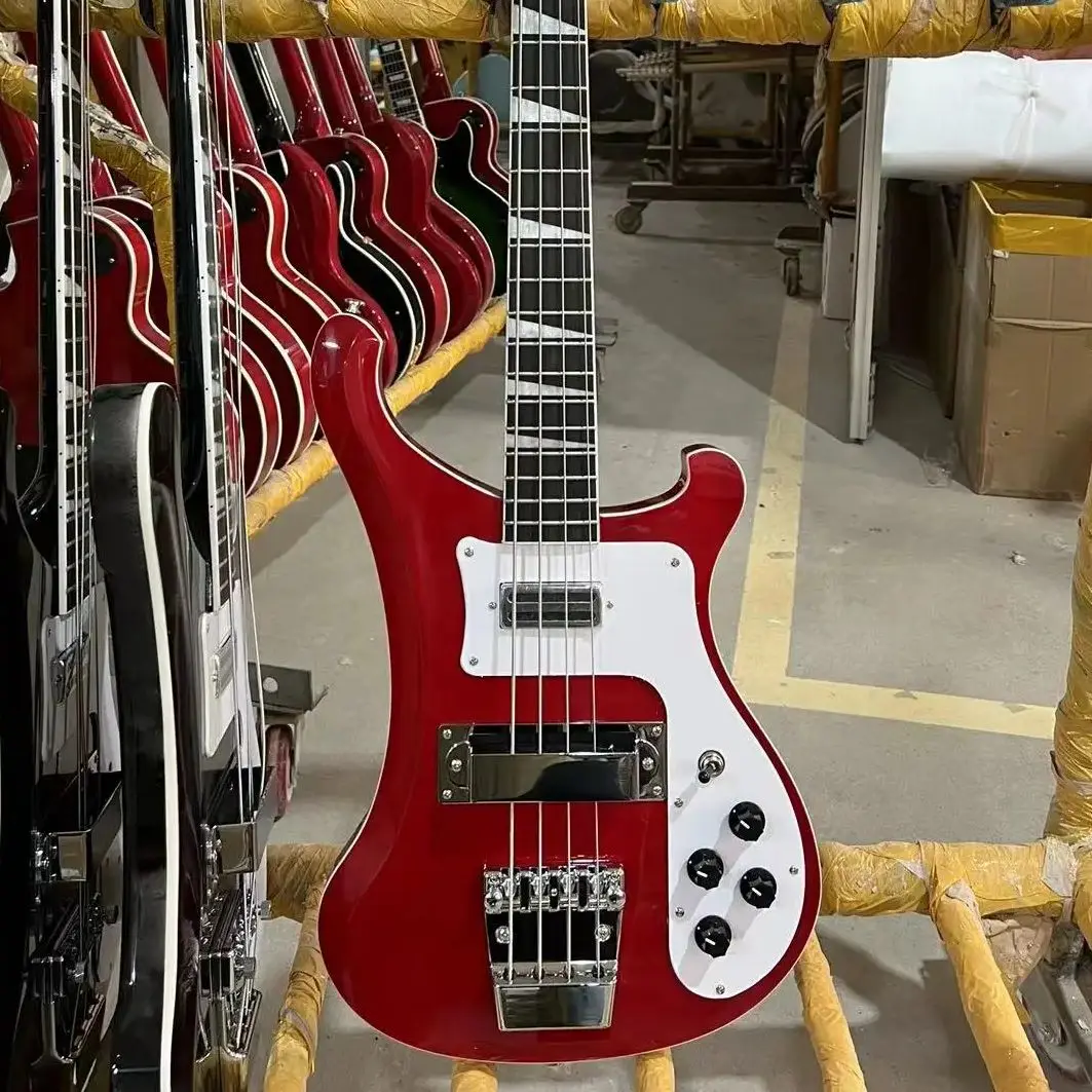 Rickenbacker 4003 Chitarra Elettrica, Basso, Corpo In Tiglio, Colore Rosso Trasparente, Tastiera In Palissandro, Nave Libera Гитара