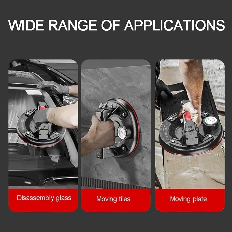 8 Inch Vacuum Suction Cup 220Kg Carrying Capacity Vacuum Suction Cup Heavy Duty Lifter for Granite Tile Glass Manual Lifting