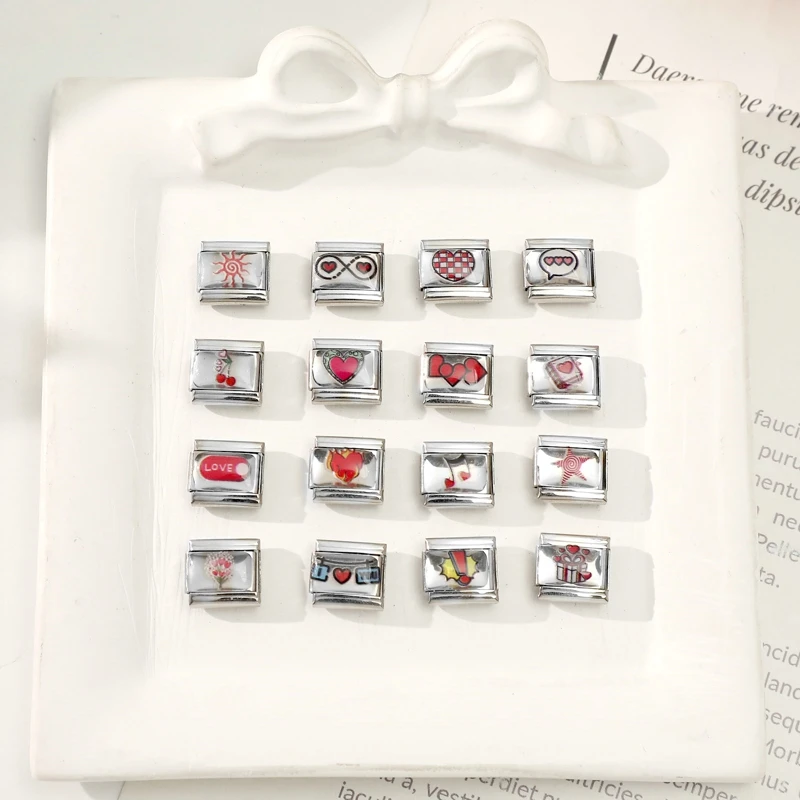 DIY Red Color Italian Charm Bracelet