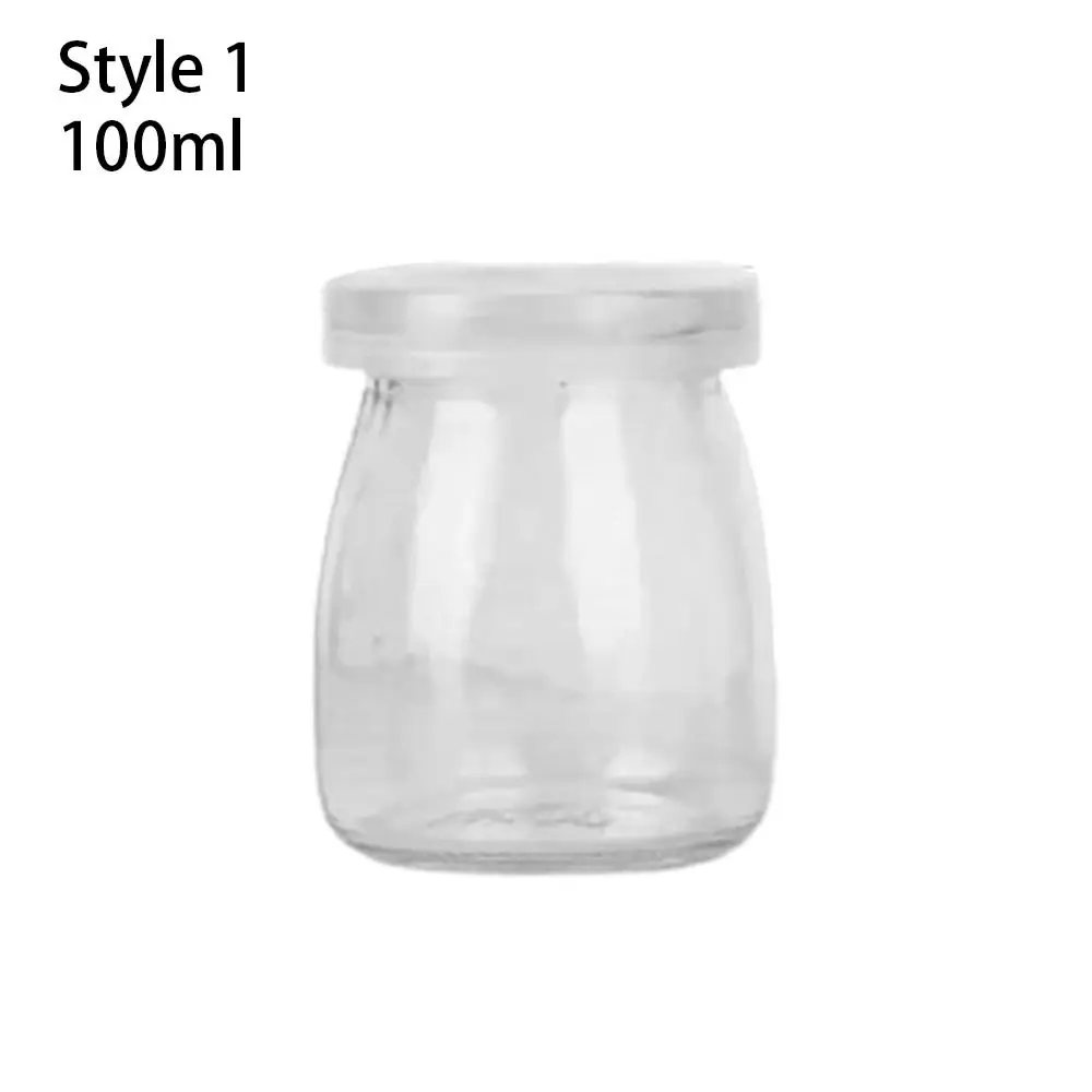 New Pudding Jars High Temperature Resistant Glass Bottle Yogurt Container Glass Wishing Bottle Different-sized Storage Cups