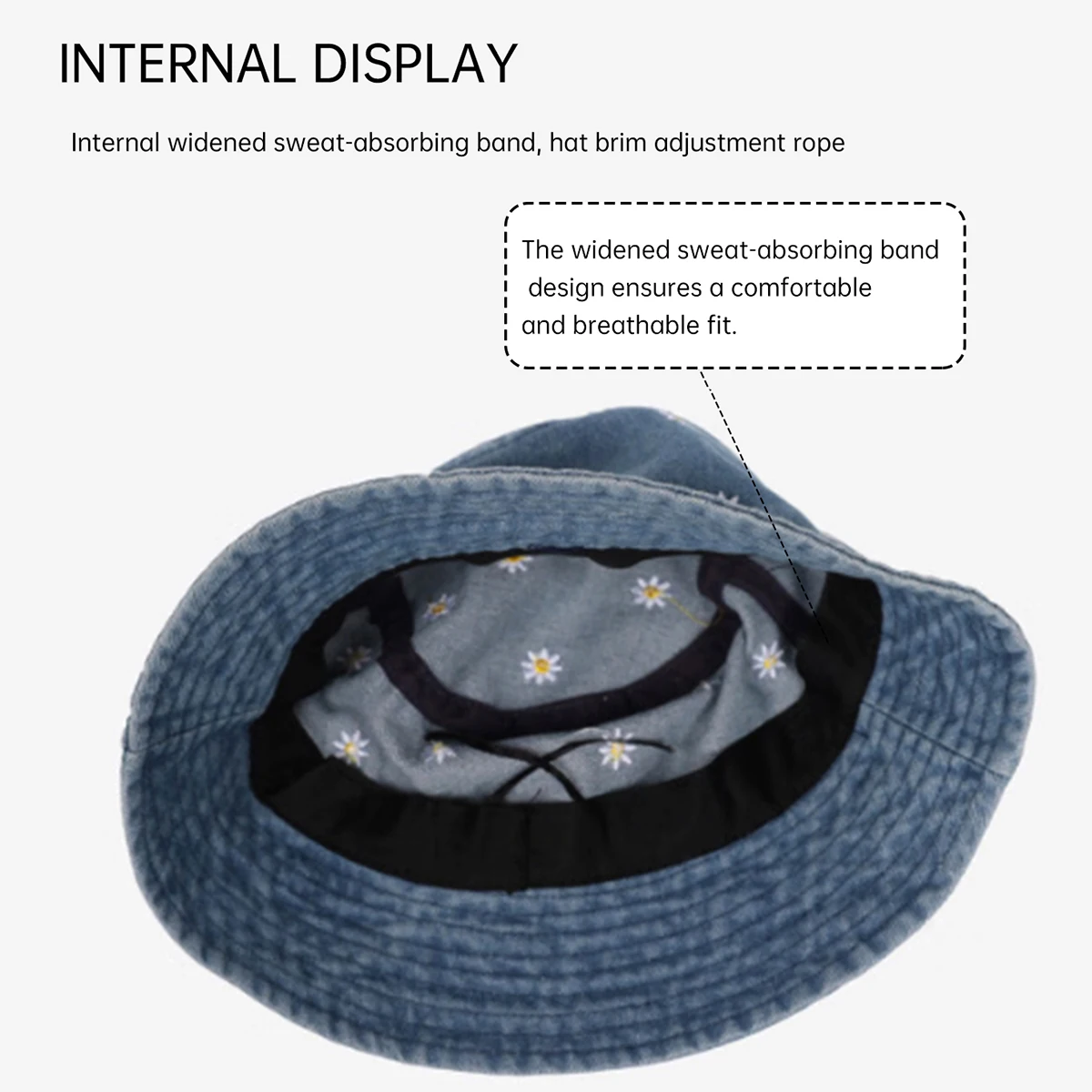 Outdoor Fisherman Hat for Women 2025 New Summer Large Head Circumference Sun Hat with Sun Protection and Uv Protection, Embroidered with Small Flowers for Autumn