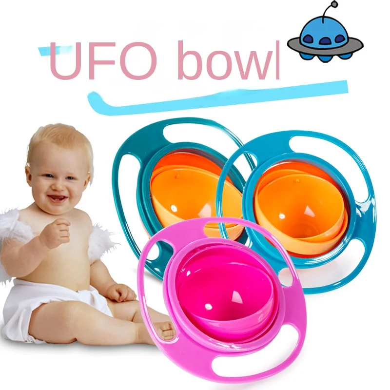 

Children's Bowl 360 Degree Rotating Balance Bowl Gyro Bowl Flying Saucer Bowl Baby Bowl Splashproof Solid Feeding Plate