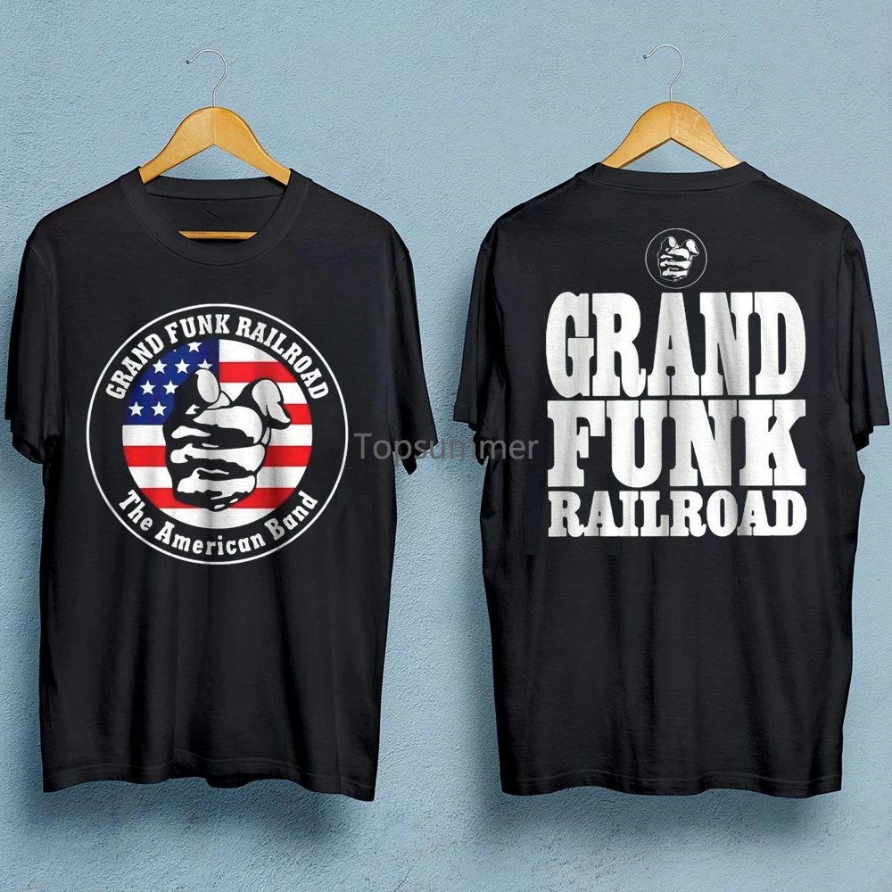 

Grand Funk Railroad 2-Sided T-Shirt Black Short Sleeve All Sizes S-5Xl 1Pt228