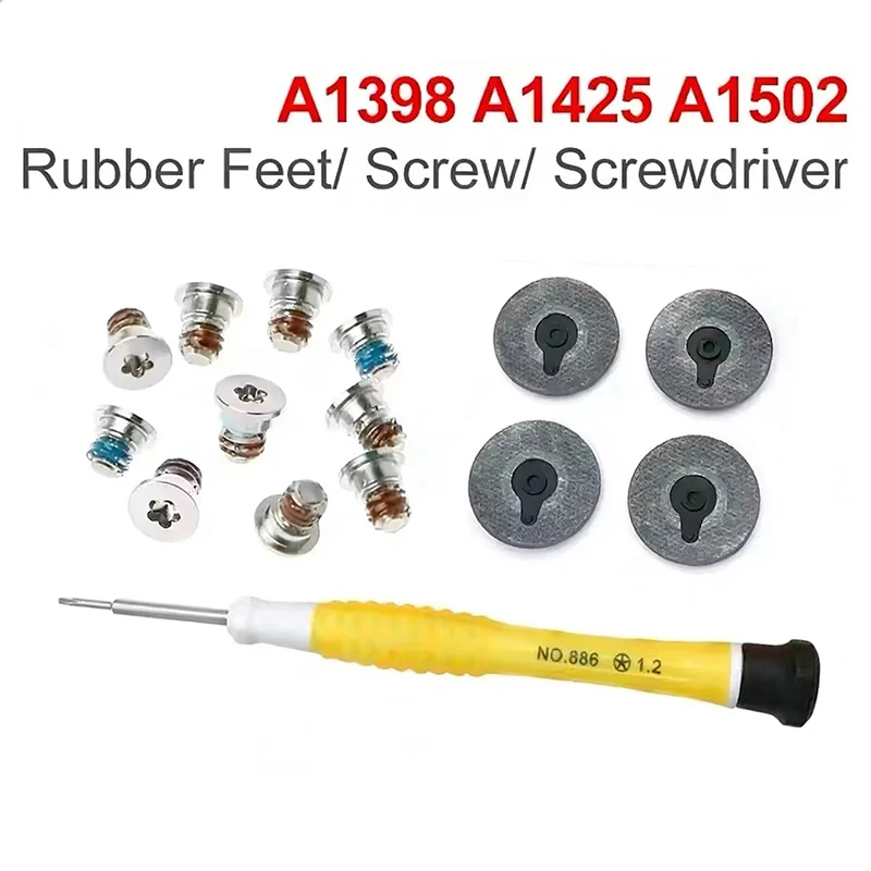 New Bottom Screw Screws + Rubber Feet + Srewdriver For Macbook Pro Retina 13" 15" A1398 A1425 A1502 2012 2013 2014 2015
