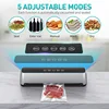 Automatic Vacuum Sealer Machine LED Touch Panel Hands-Free Operation Degasser for Food Storage Dry and Wet Food Witasser 15 Bags 2
