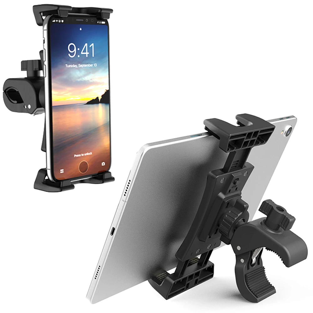 

Bicycle Tablet Holder Universal Adjustable Mount Bike Bracket For iPad Mount Stand Indoor Gym Treadmill Handlebar Tablet Holder