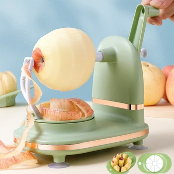 Hand-cranked Manual Fruit Peeler Multifunctional Apple Pear Kitchen Peeler Slicing Tool With Fruit Divider And Spare Blades 1