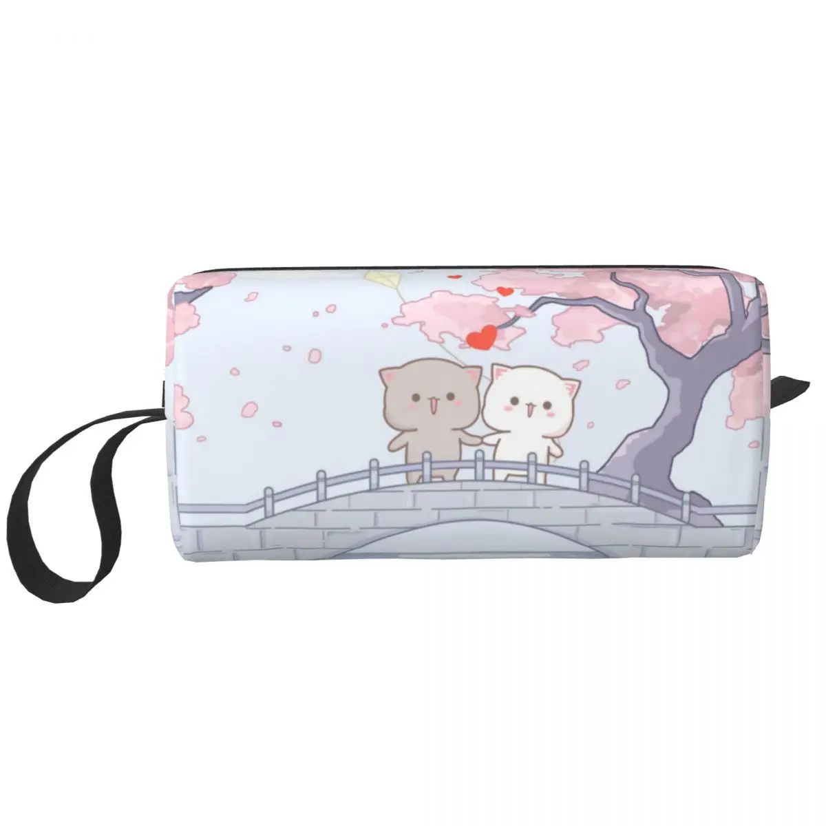 

Романтическая косметичка в виде персика и Гомы, кошки мочи, женская косметичка большой вместимости, фотокосметичка, косметичка, Фотосумка, набор для придания красоты, фотокоробка