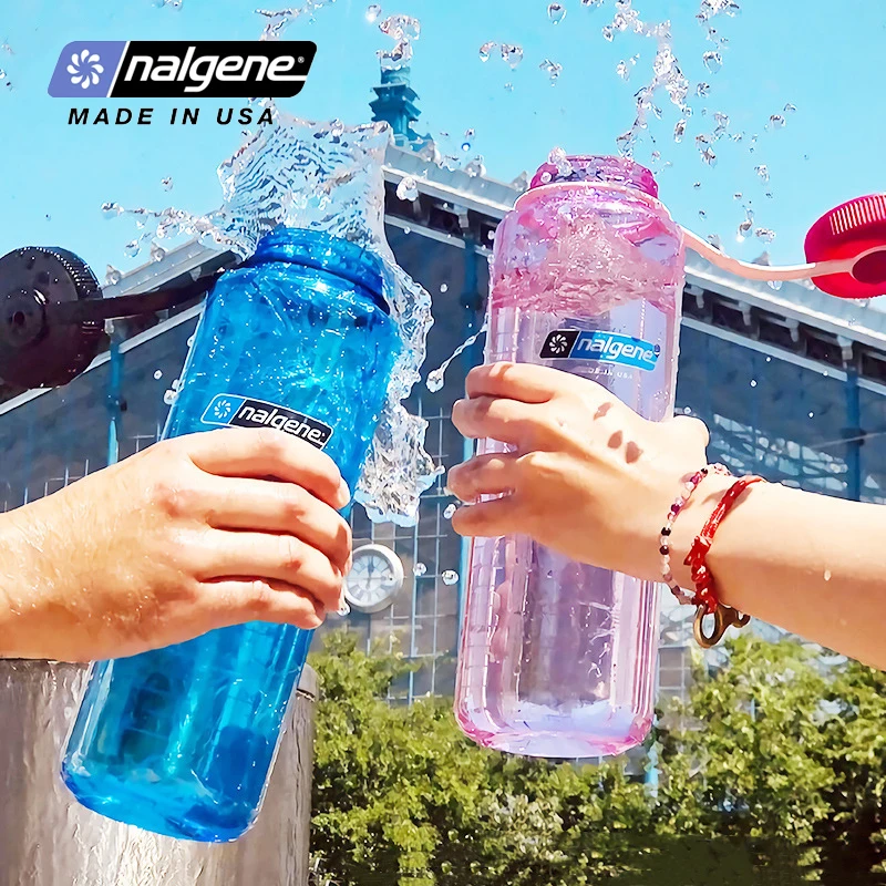 Nalgene-Large Capacity Wide Mouth Sports Water Bottle, Outdoor Portable Leak-proof, Travel Hiking Drinking Bottle, 1500ml