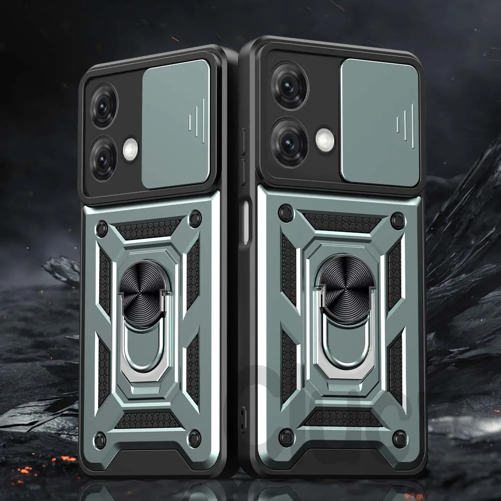 Shockproof Armor Protective Phone Case with Slide Camera Cover