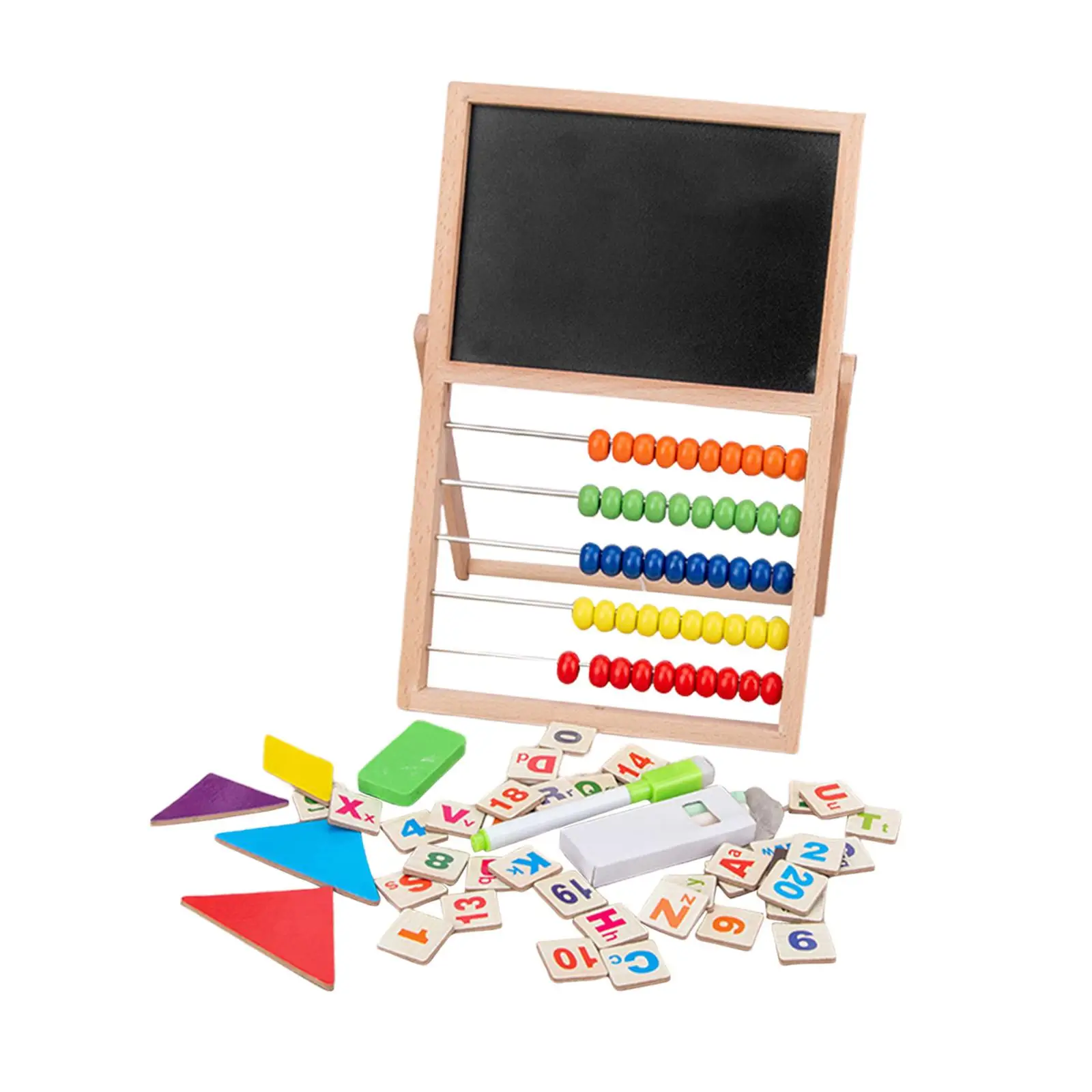 

Math Learning Toys 5 Row Drawing Board Abacus Kids Abacus Wooden Frame Abacus for Preschool Early Childhood Education Learning