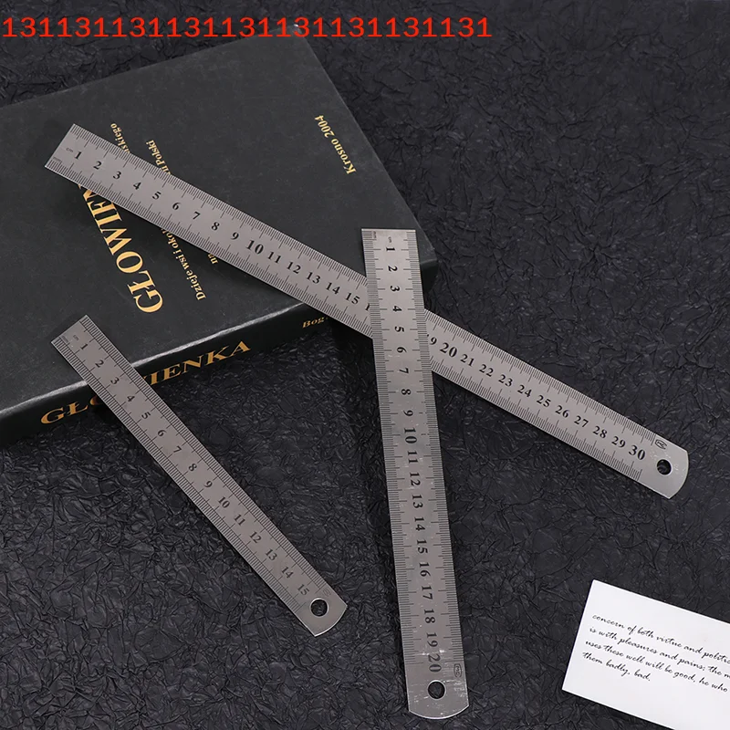 드로잉 자 표준 3개 세트 엔지니어링 학교 사무실용 스테인레스 스틸 자 15cm/20cm/30cm