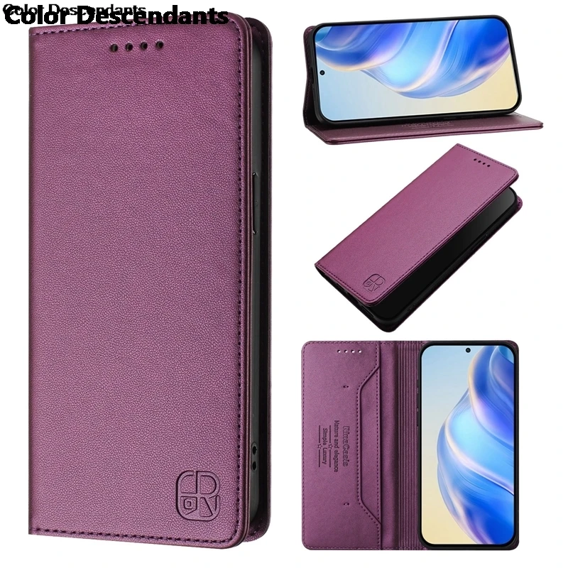 Luxury Leather Magnetic Wallet Case - Enhanced Protection