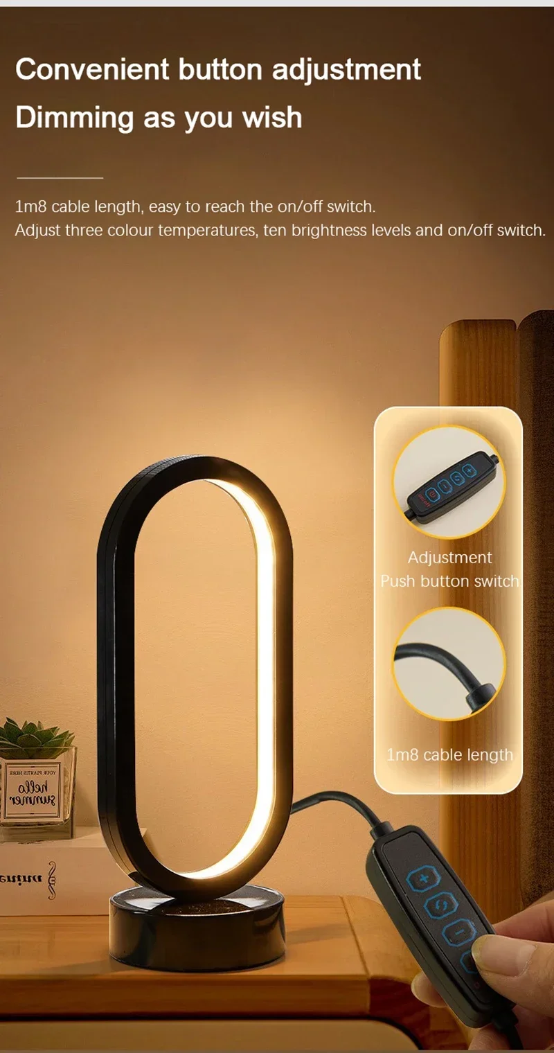 Description Picture 4 of itemLED Table Lamp Bedside Bedroom Light Living Room Hotel Decoration Dimmable Modern Study Reading Desk Lamp Night Light
