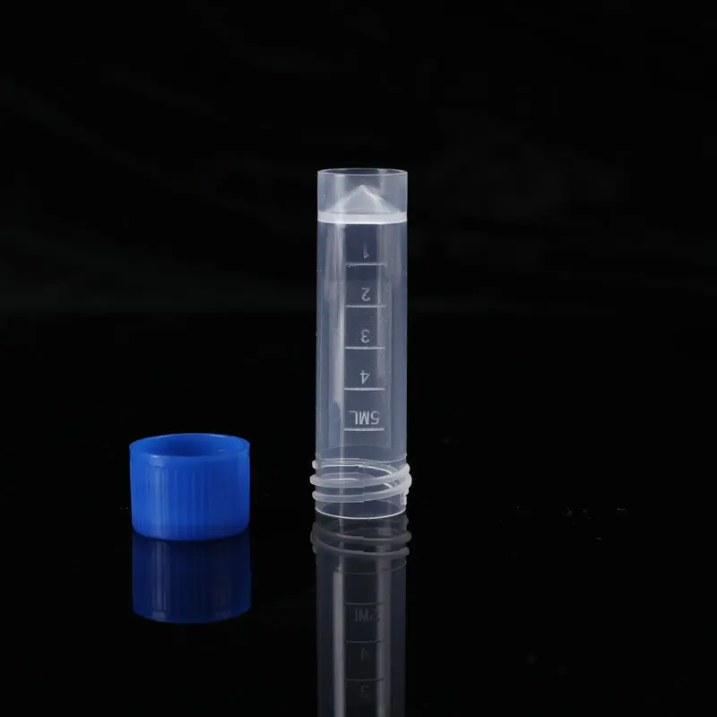 Tubes de congélation Cryotube avec bouchon à vis coloré, tube à centrifuger, laboratoire, 5ml, 50 pièces