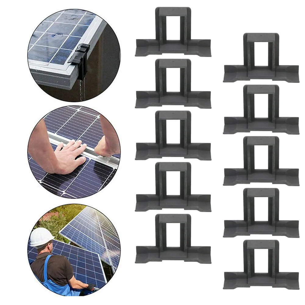 10 Pz 30/40/35Mm Pannello Solare Clip Di Drenaggio Dell'Acqua Moduli Fotovoltaici Clip Di Pulizia Pannello Acqua Drenata Clip Parti Di Energia Solare
