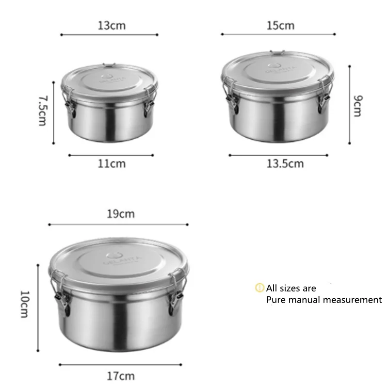 Description Picture 2 of item304 Stainless Steel Microwave Lunch Box Office Thermal Lunchbox Anti-leak Bento Boxs Food Fruits Snacks Fresh-keeping Picnic Box