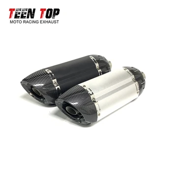 Exhaust Motorcycle 51mm For YO-SHIMURA AT2 R11 R77 PCX 150 Exhaust Pipe Muffler 370mm 470mm Escape Moto