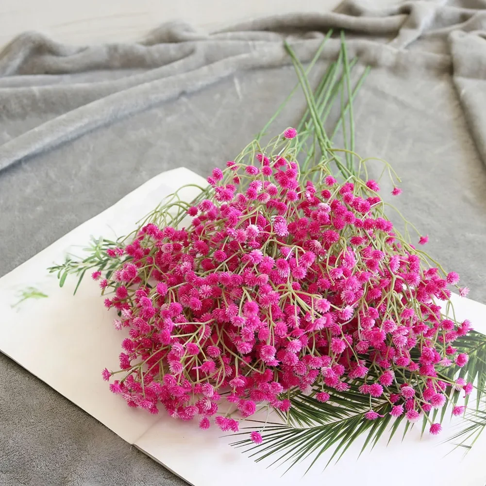 1Pcs Artificial Fake Silk Gypsophila Flowers Wedding Home Decoration Silicone Real Touch Decorative Garden Decor