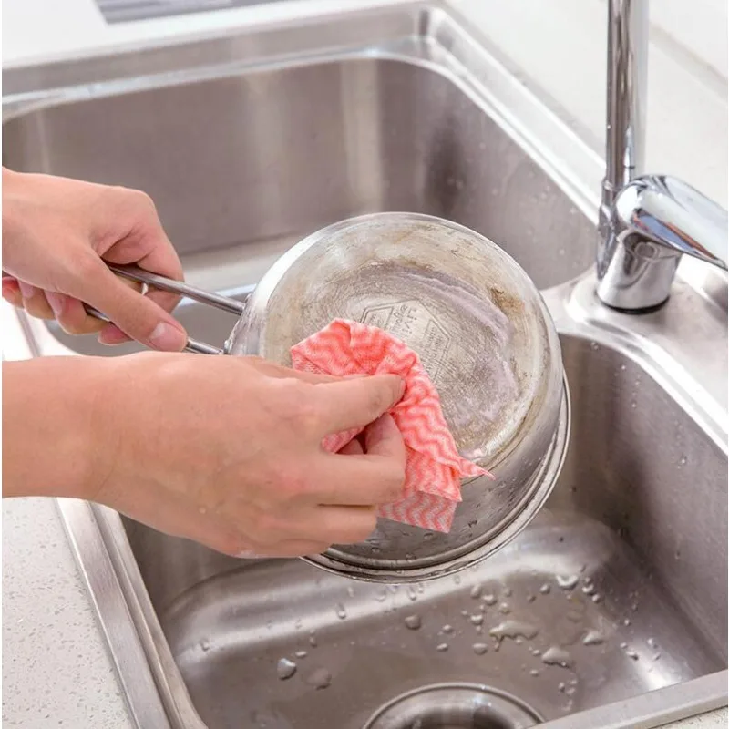 80-Pack Disposable Absorbent Cleaning Cloths - Non-Woven, Multi-Purpose Kitchen Towels