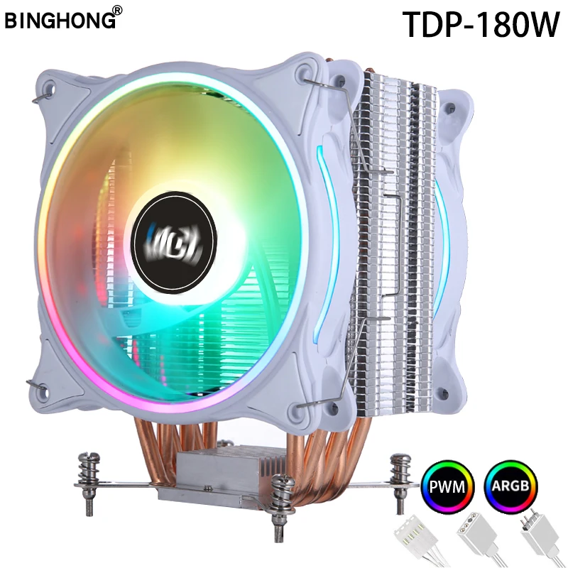 Pwm Cpu Cooling Fan Processador de Computador Cpu Radiator Heat Pipe Argb 120 mm X79 X99 X299 Motherboard Radiator 12cm