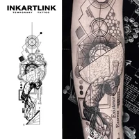 Geometric Design Temporary Tattoo,Lasts To 15 Days New Technology Magic Waterproof Semi Permanent Sticker. 1