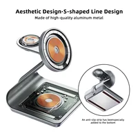 Bonola 3 in 1 Charging Station for iPhone 17/16/15/14/13 Magnetic Dock Metal Wireless Charger Stand for Apple Watch/AirPods Pro - Image 4