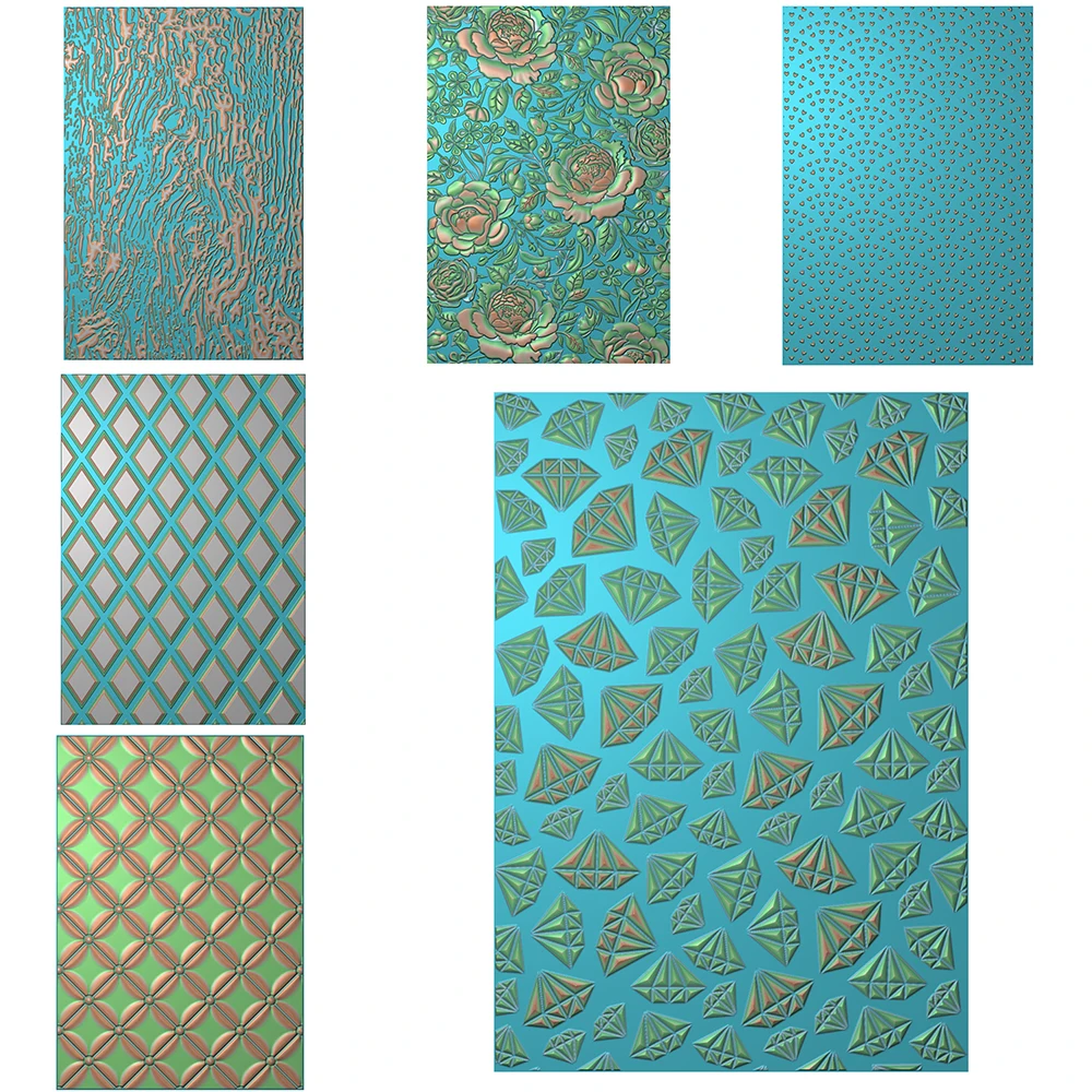 Floral Expressions Tiny Heart Scallop 3D Embossing Folder for Scrapbooking Album Decoration DIY Paper Valentine Day Card Making plastic embossing folder embossing folder