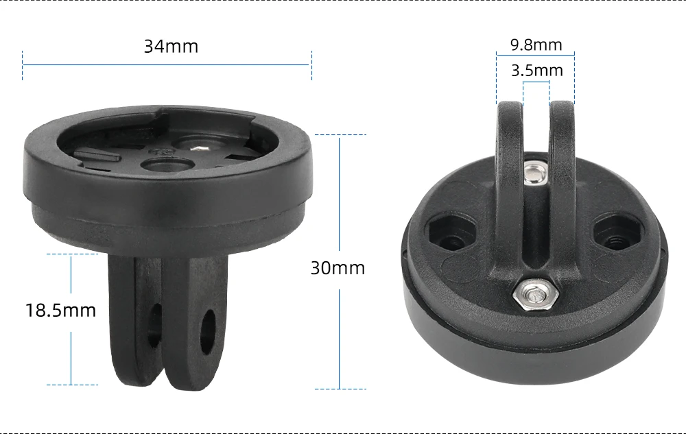 Deemount Richtungsverstellbarer Adapter für Garmin Bryton Wahoo Computer, hinteres Radarlicht, passend für Magicshine Scheinwerfer-Sportkamera – Detail 13
