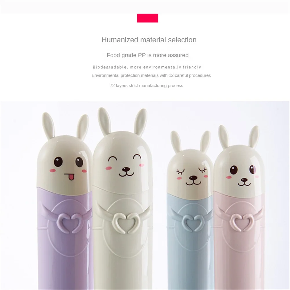 Nordic Cute Rabbit Portable Tooth Brush Container Travel Organizer Toothbrush Toothpaste Holder Storage Box Plastic Toothbrush Holder Toothbrush Storage Box