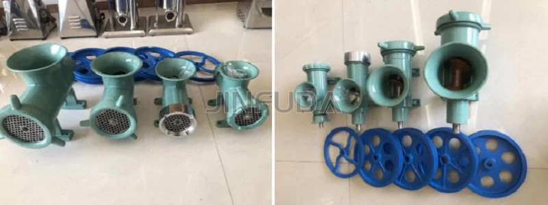 32 42 52 62 Cast Iron Electric Meat Grinder Mincer With Pulley Can equipped with Motor For Sale 2