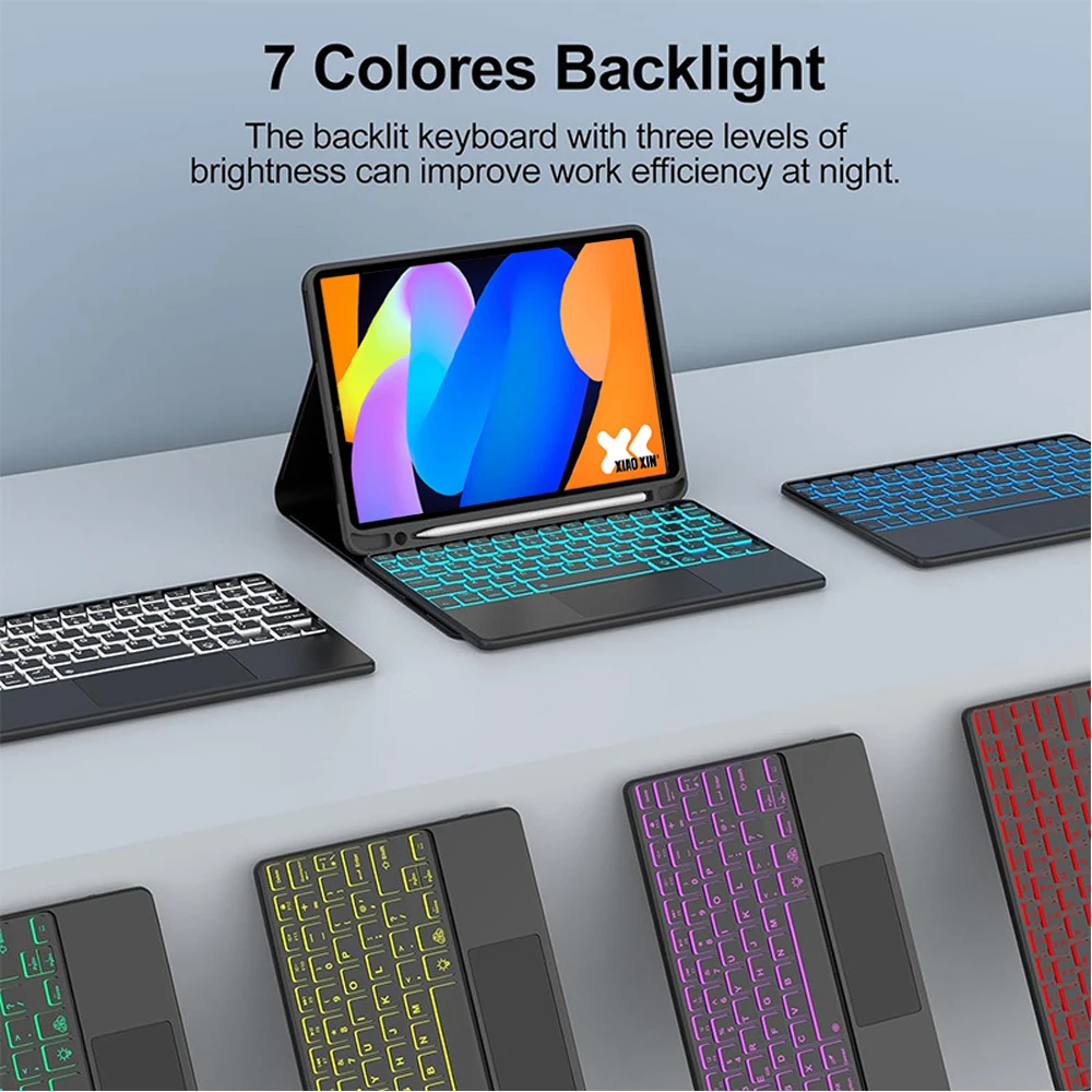 Lenovo 11 Tablet Case with Detachable Keyboard and Pen Slot