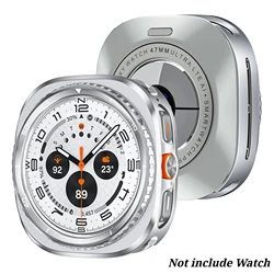 Premium Metal Protective Watch Case - Sleek Design for Watch 7 Ultra 47mm (Silver White)
