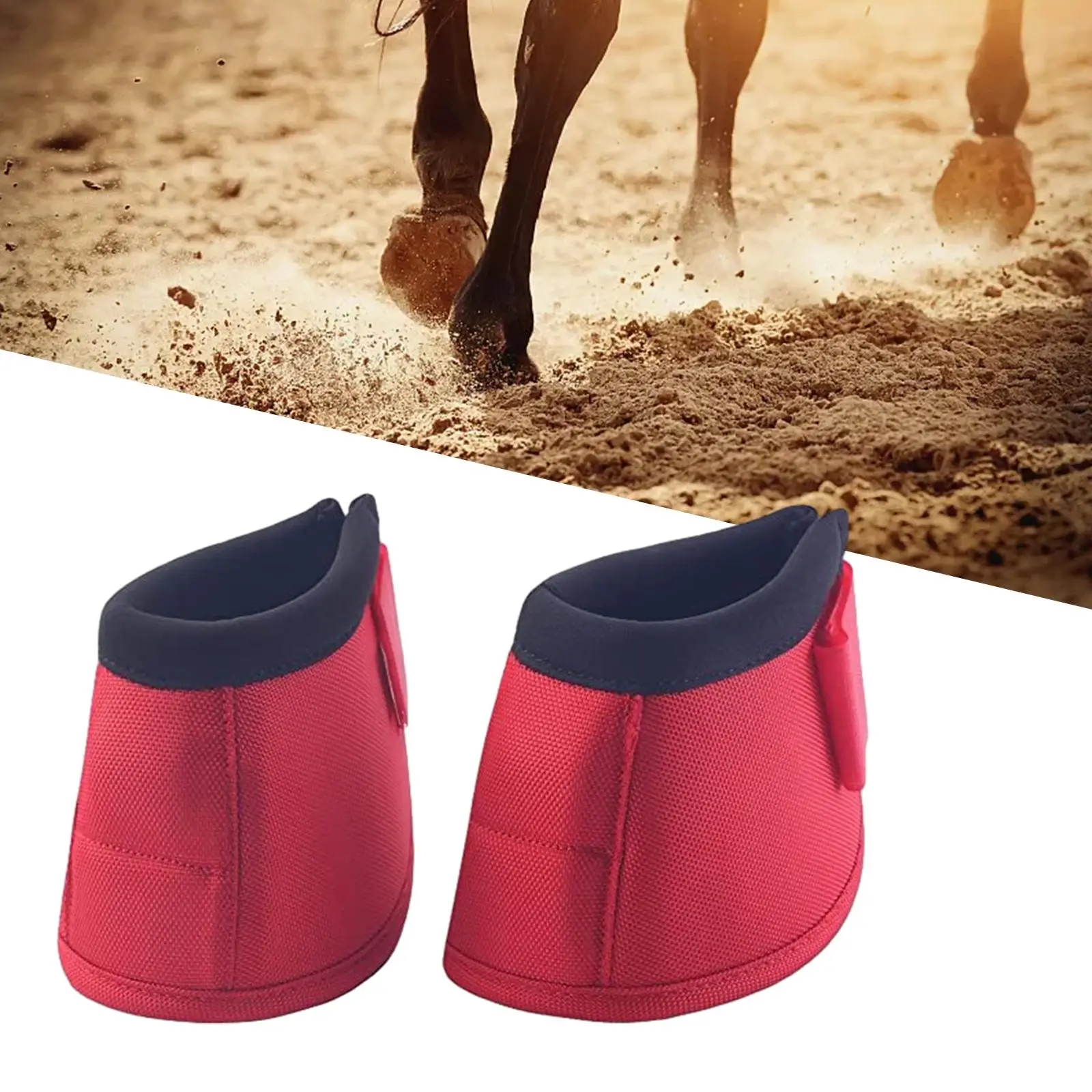 Horse Bell Boots Equestrian Accessories Lightweight Protective Shock Absorbing Horse Bell Boots Equestrian Accessories Lightweight Protective Shock Absorbing