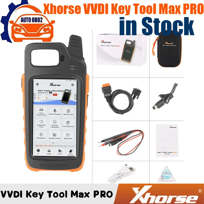 

Xhorse VVDI Key Tool Max Pro With MINI OBD Tool Function Support Read Voltage and Leakage Current in Stock