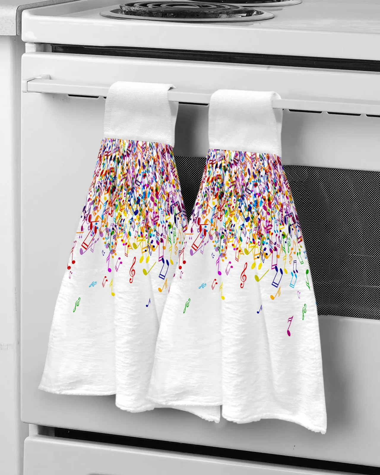 

Music Musical Note Colorful Hand Towel Household Absorbent Kitchen Towel Rag Towel Children's Hand Towel