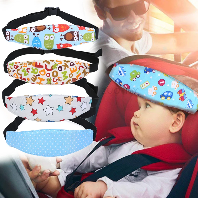 Adjustable Baby Stroller Head Support Car Sleep Nap Holder Belt Safety Seat Sleep Nap Headband Head Support Holder Sleeping Belt baby stroller accessories girly