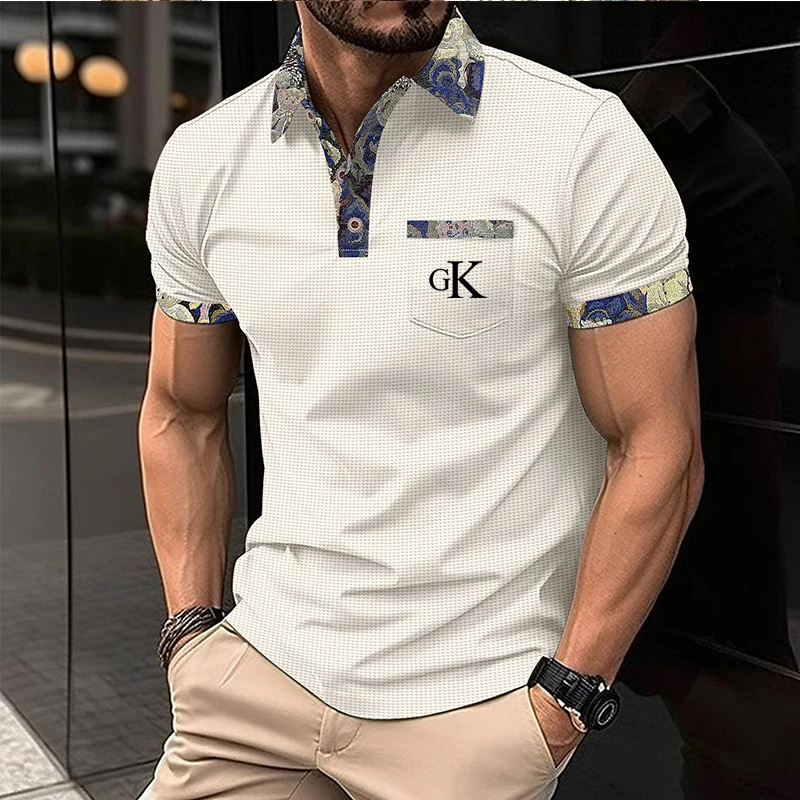 

Men's golf short sleeved business casual breathable and comfortable high-quality POLO sports summer street polo shirt