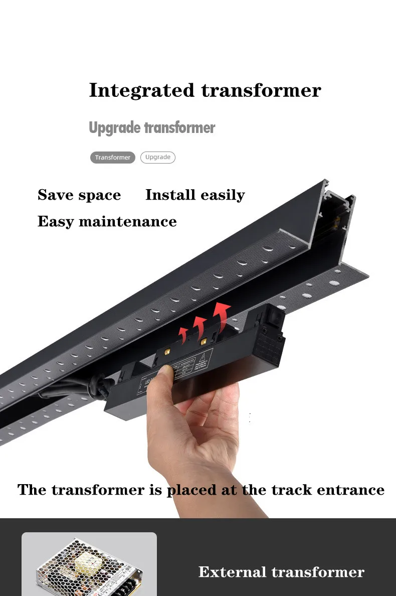 Description Picture 4 of itemMagnetic Track LED Light Fixtures Flexible Ceiling Spotlight Rail Strip Magnet System For Indoor Modern Home Living Room Kitchen