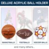 Acrylic Multi-function Basketball Ball Stand Display Holder Ball Rack Support Base Rugby Display Stand Football Bowling Storage 6