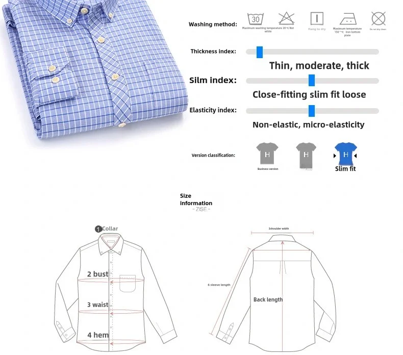 Herren Langarmhemd – Neu, Kirschrot, Oxford-Gewebe, bügelfrei, Frühling/Sommer/Herbst, Trendiges Streetwear-Oberteil, Hohe Qualität, Alles inklusive – Detail 8
